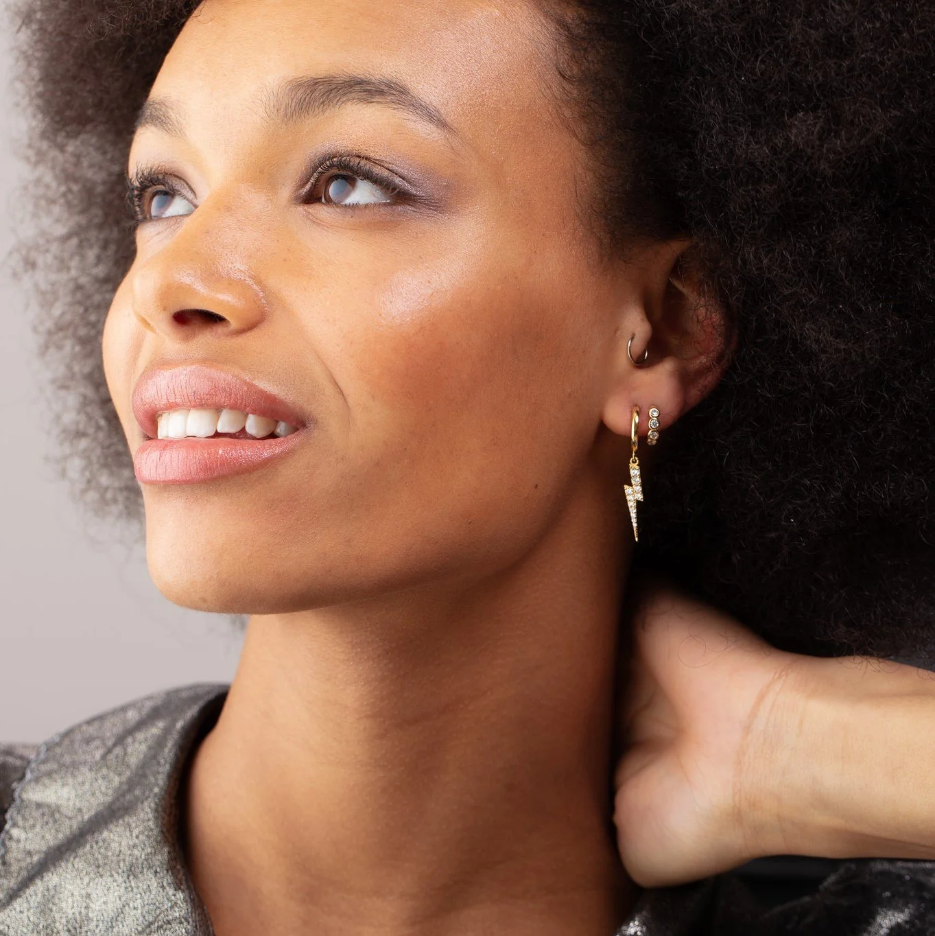 SCREAM PRETTY LIGHTNING HOOP EARRINGS Hallmark Goldsmiths